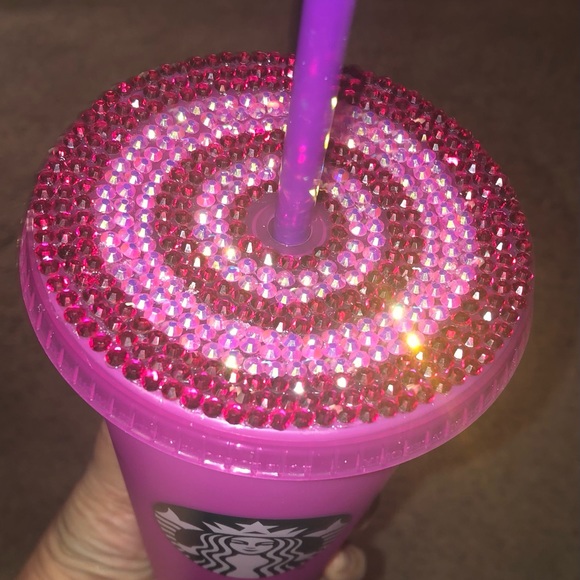 Rhinestone Starbucks Tumblers with straws - Picture 10 of 12